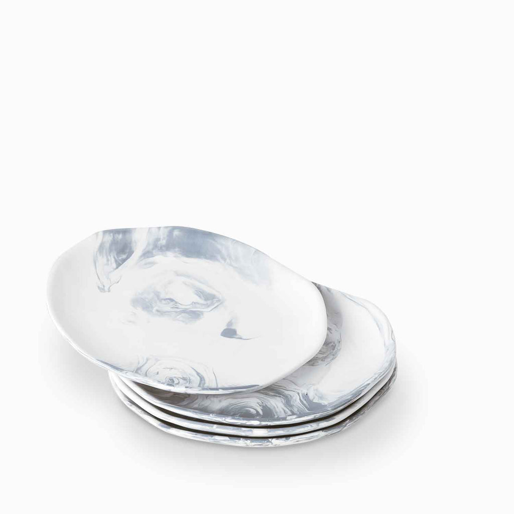 Plato mármol 26 cm setx4