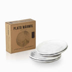 Plato mármol 21 cm setx4