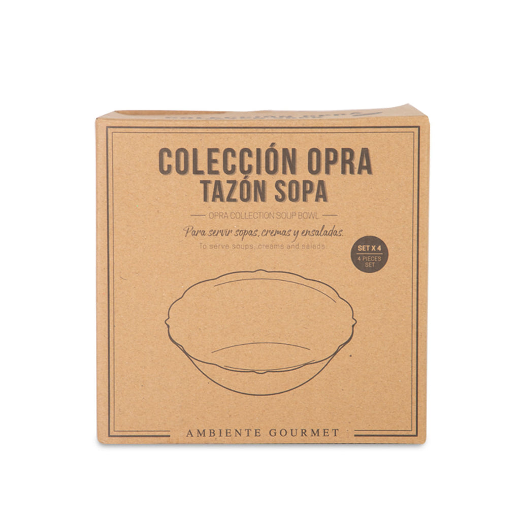 Tazon sopa Opra 550ml set x4