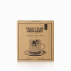 Pocillo y plato gayra blanco 200ml setx4