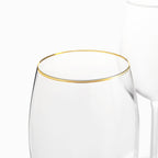 Copas vino borde dorado setx2