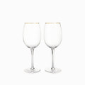 Copas vino borde dorado setx2