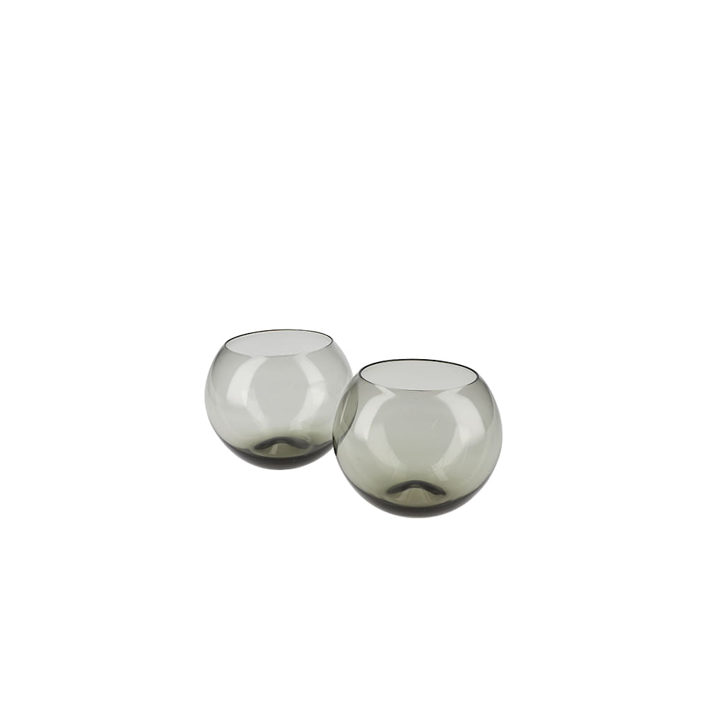 Vasos esfera gris setx2