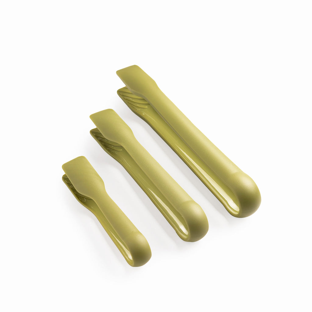 Pinzas cocina verde set x3