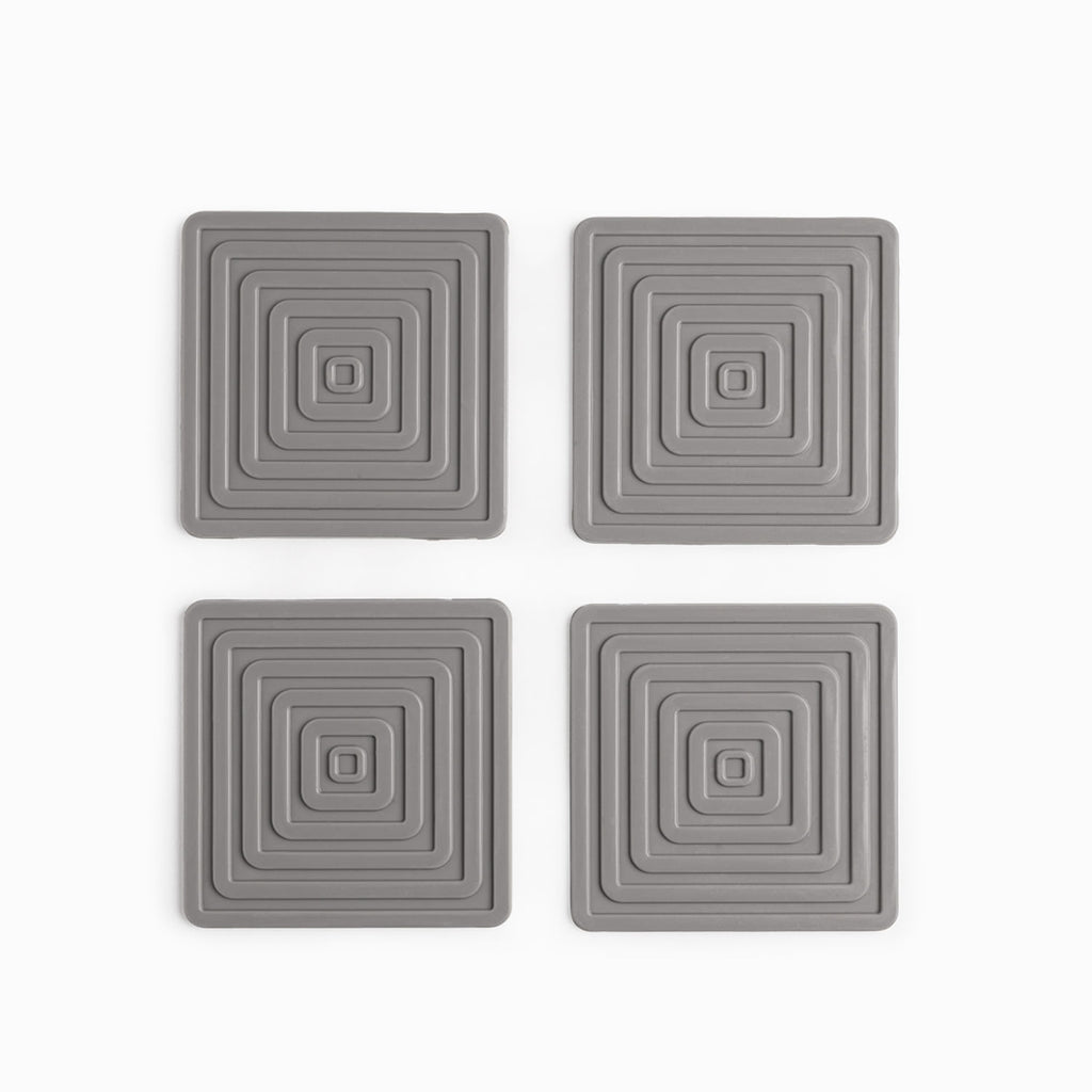 Portavasos cuadro silicona gris