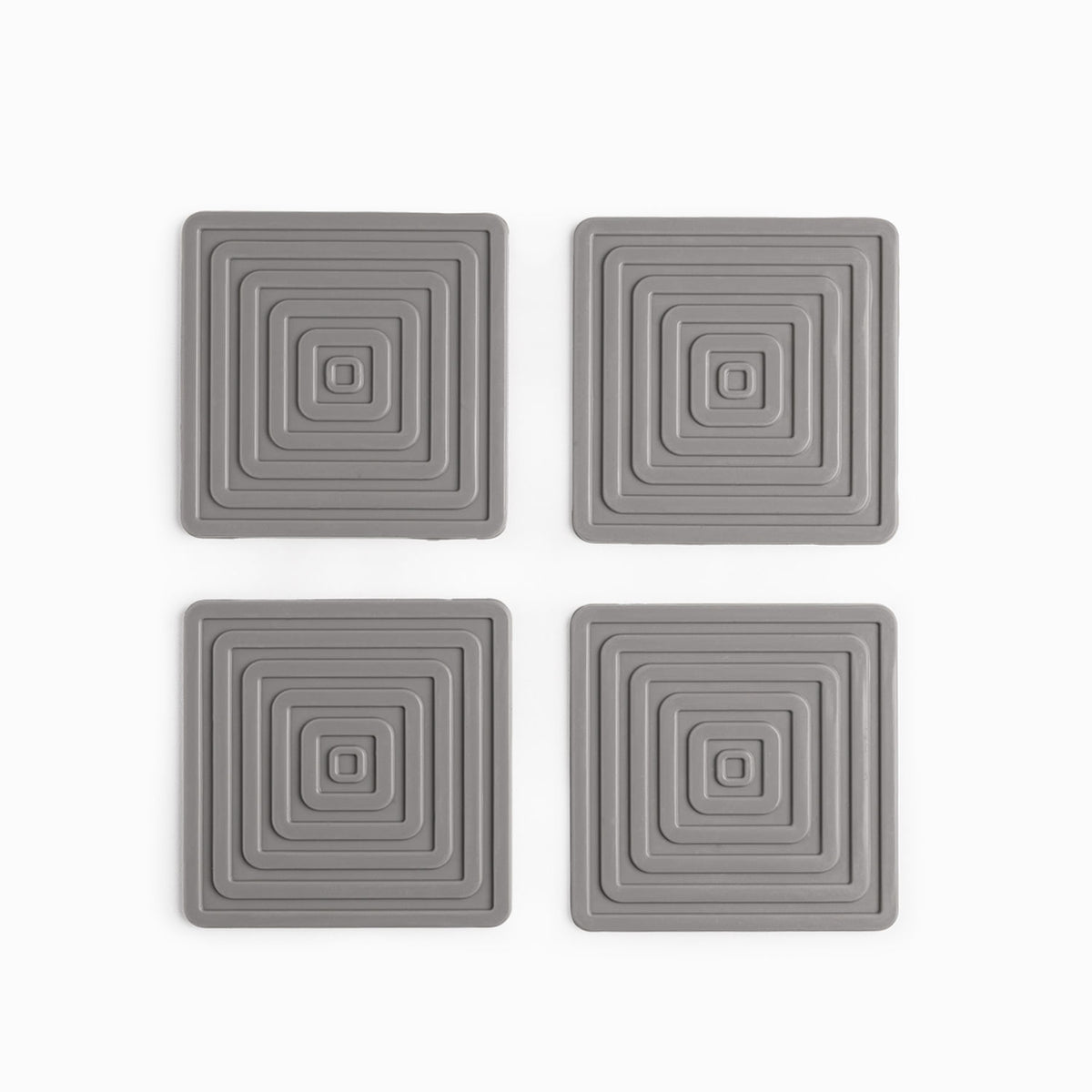 Portavasos cuadro silicona gris