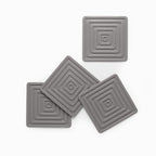 Portavasos cuadro silicona gris