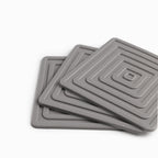 Portavasos cuadro silicona gris
