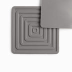 Portavasos cuadro silicona gris