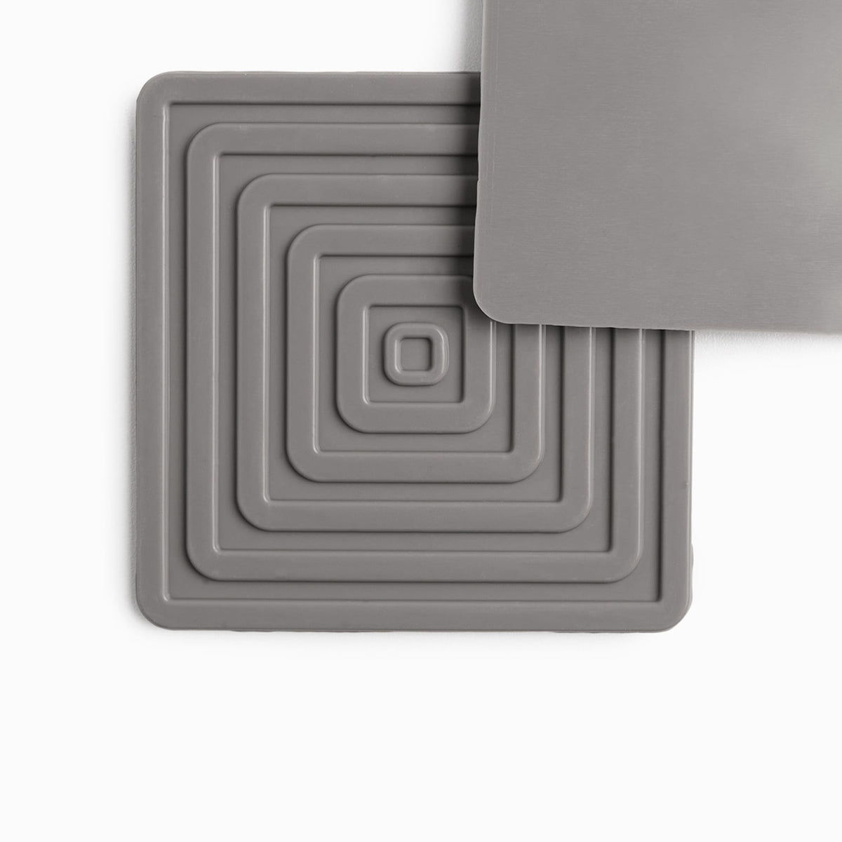 Portavasos cuadro silicona gris