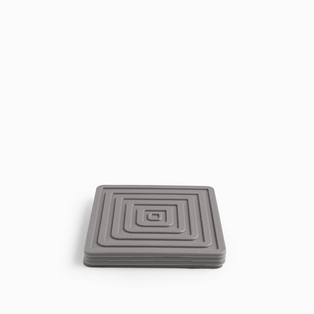 Portavasos cuadro silicona gris