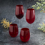 Vaso gala rojo 670 ml set x 2