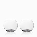 Vaso balon en cristal set x 2
