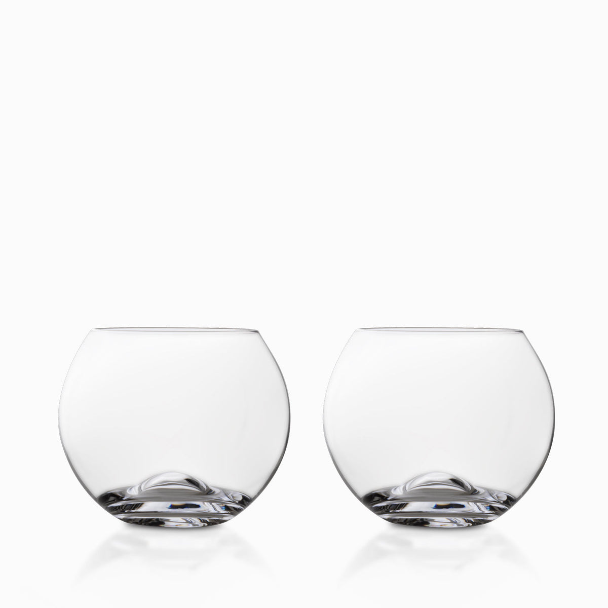 Vaso balon en cristal set x 2