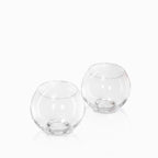 Vaso balon en cristal set x 2