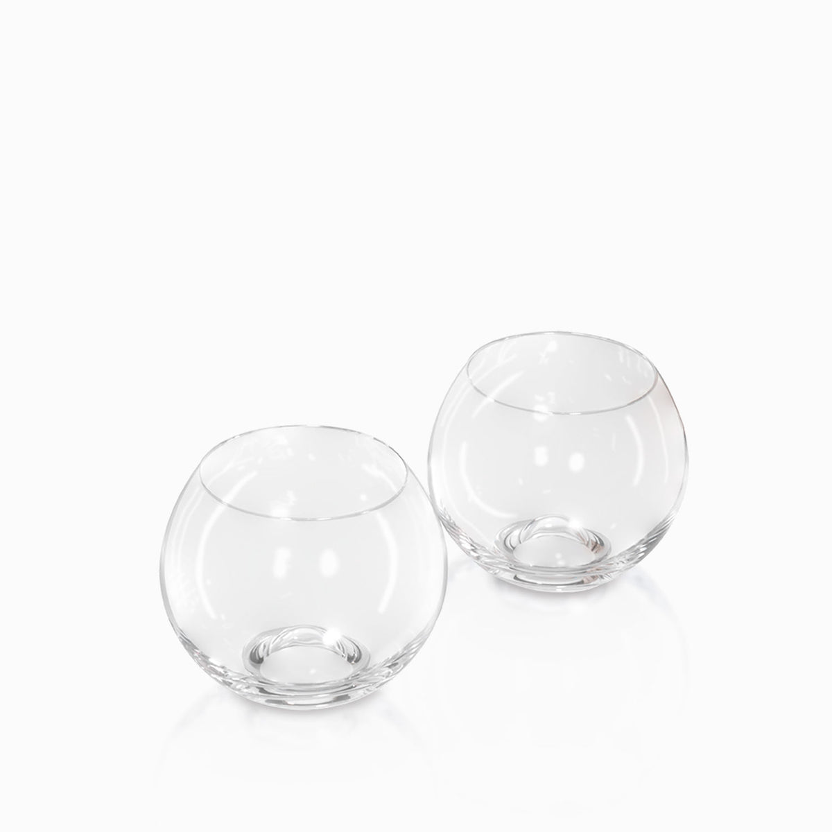 Vaso balon en cristal set x 2