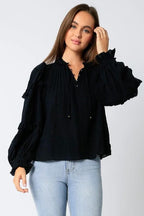 Blusa Olivaceous Mangas Largas Lisa P/ Damas by Olivaceous