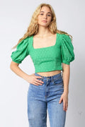 Blusa Olivaceous Mangas Cortas Lisa P/ Damas by Olivaceous