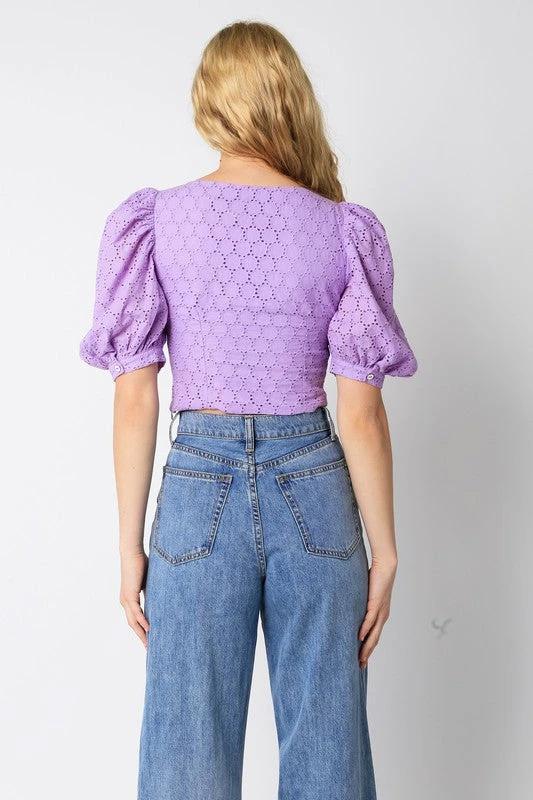 Blusa Olivaceous Mangas Cortas Lisa P/ Damas by Olivaceous