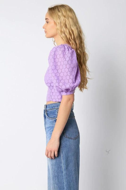 Blusa Olivaceous Mangas Cortas Lisa P/ Damas by Olivaceous