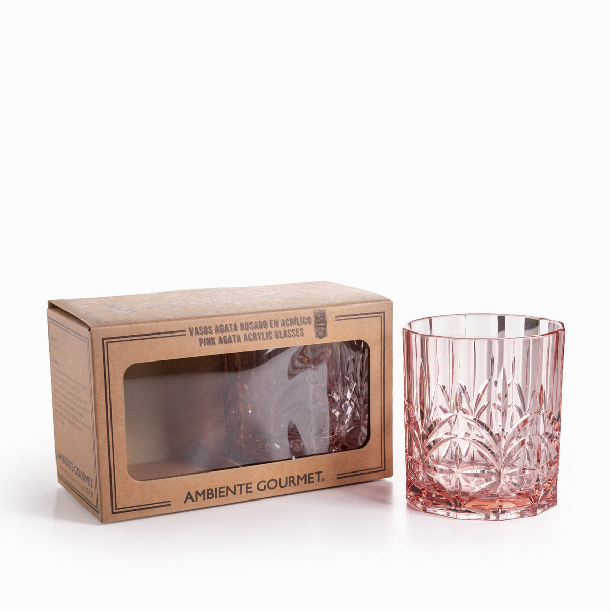 Vaso agata rosado setx2