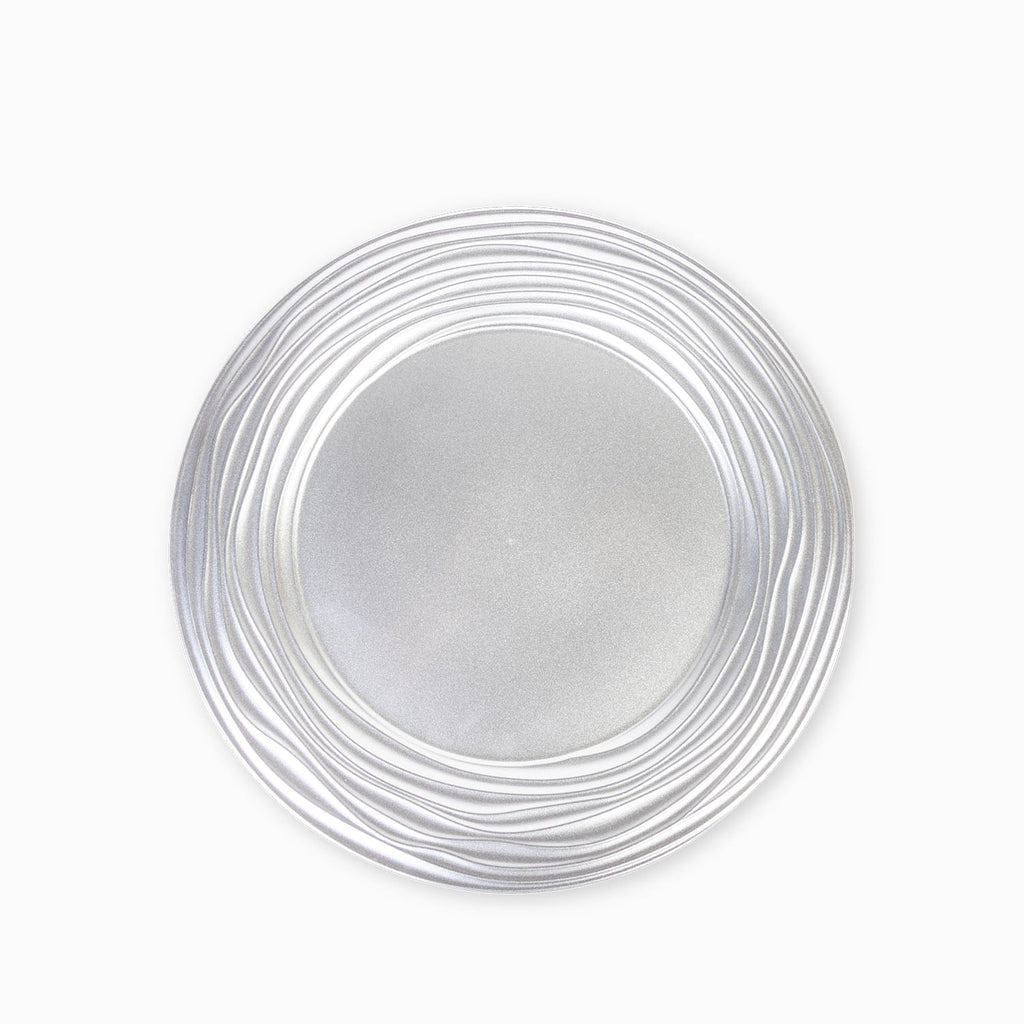 Plato bade dahlia plateado