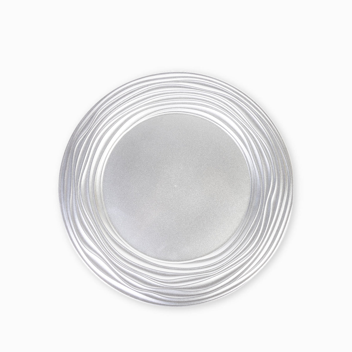 Plato bade dahlia plateado