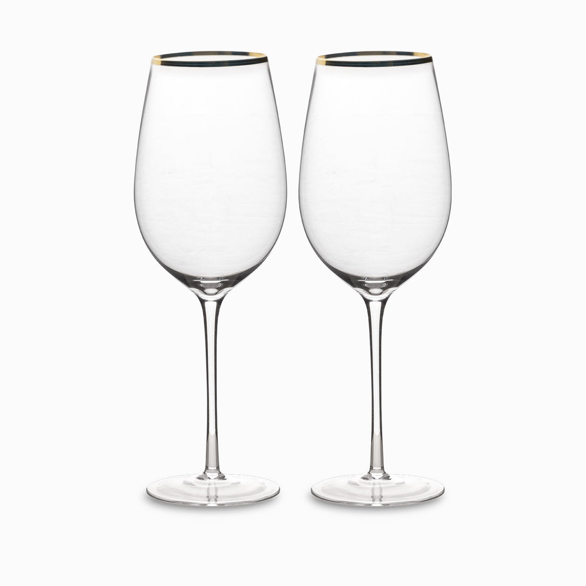 Copa vino tinto cristal borde dorado 800ml setx2
