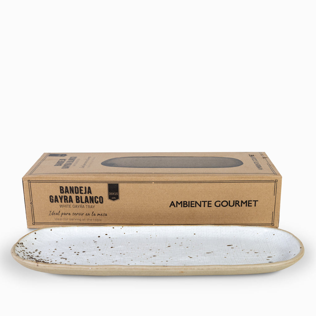 Bandeja gayra blanco 38x15cm
