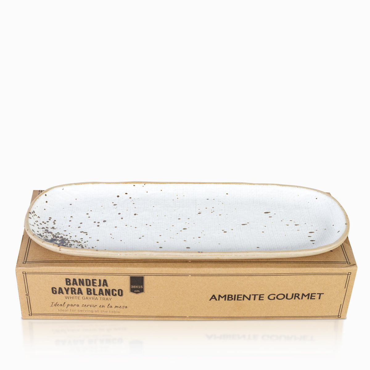 Bandeja gayra blanco 38x15cm
