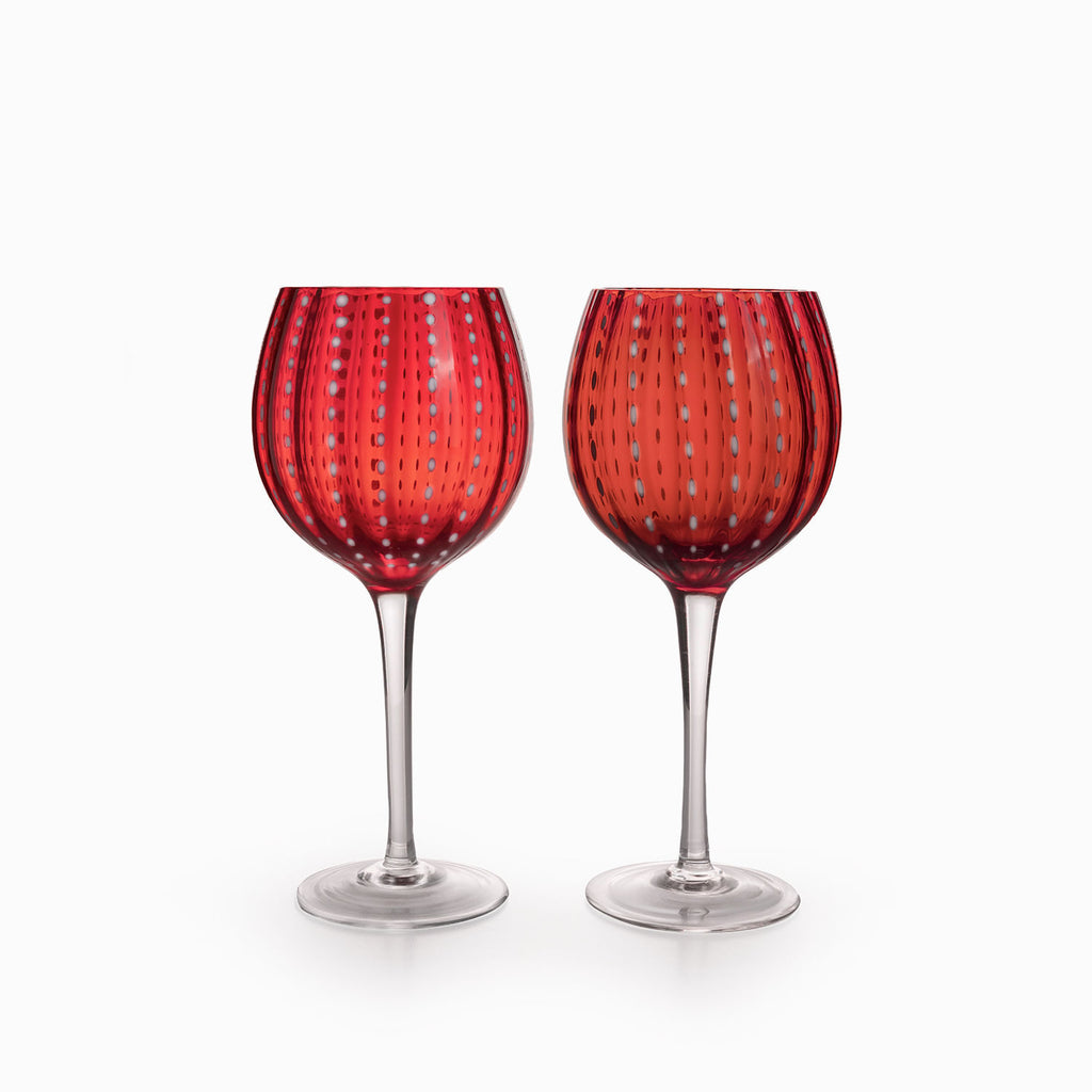 Copa perle roja 530ml setx2