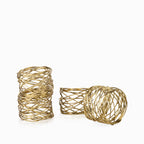 Set aro servilletas enredo dorado setx4