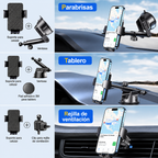 Gancho De Tablero De Vehiculo p/ Celulares 3 en 1