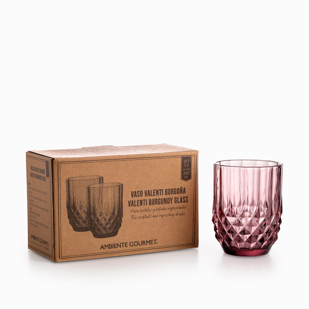 Vaso valenti borgoña 330ml setx2
