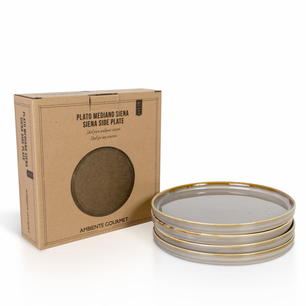 Plato mediano siena 20cm setx4