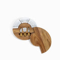 Set para quesos acacia con recipientes de cerámica 7 piezas