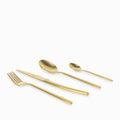 Set de cubiertos line dorado mate 16 pcs