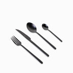 Cubiertos Alton negro mate set x16