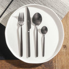 Cubiertos Alton negro mate set x16