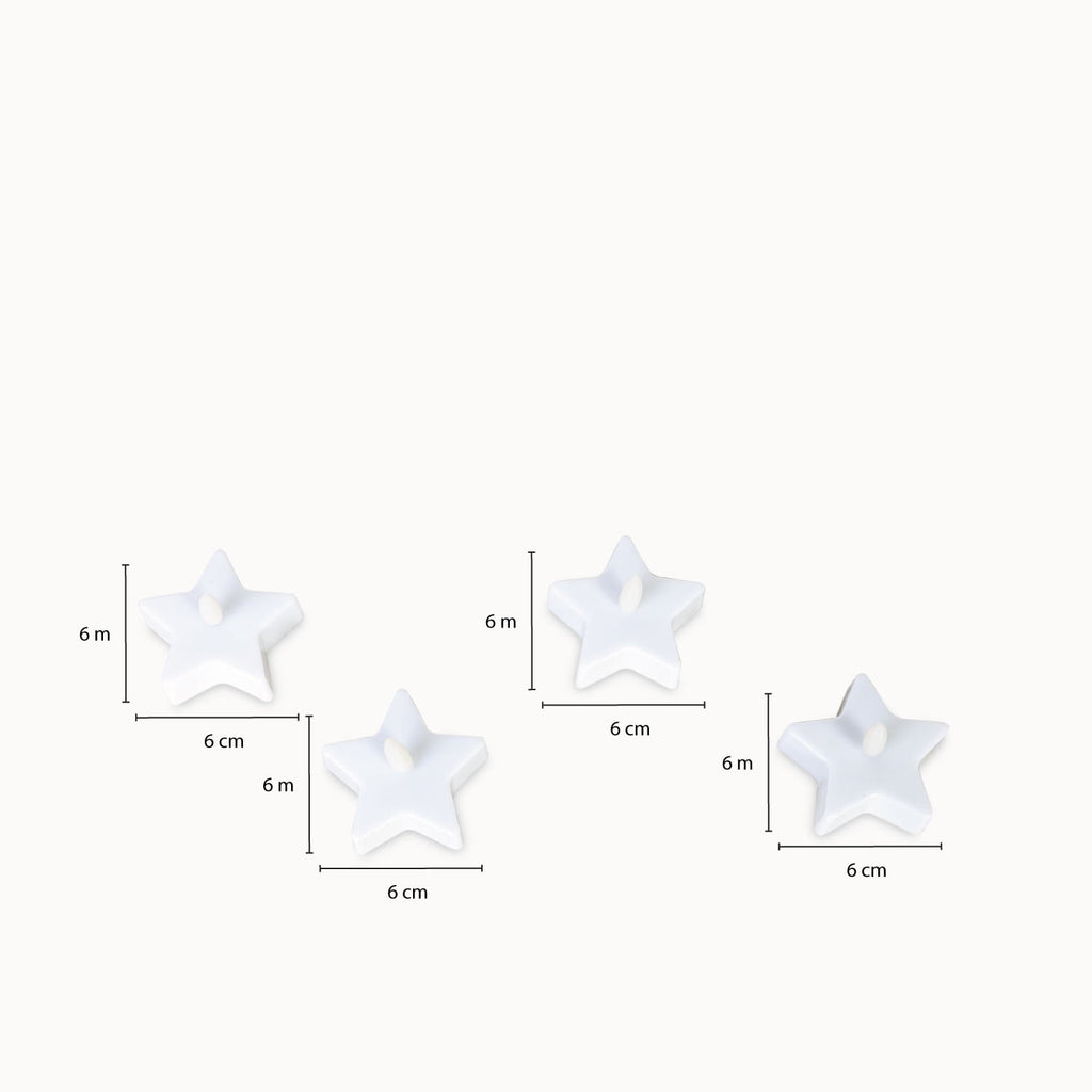 Set x 4 mini velas Estrella Led