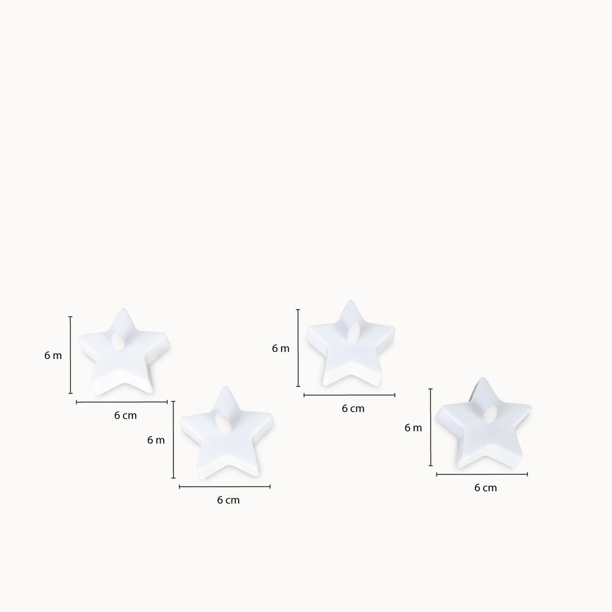 Set x 4 mini velas Estrella Led