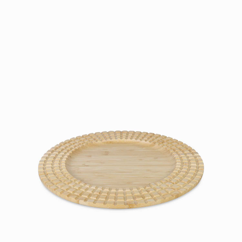 Plato base en bambu cubos 32cm