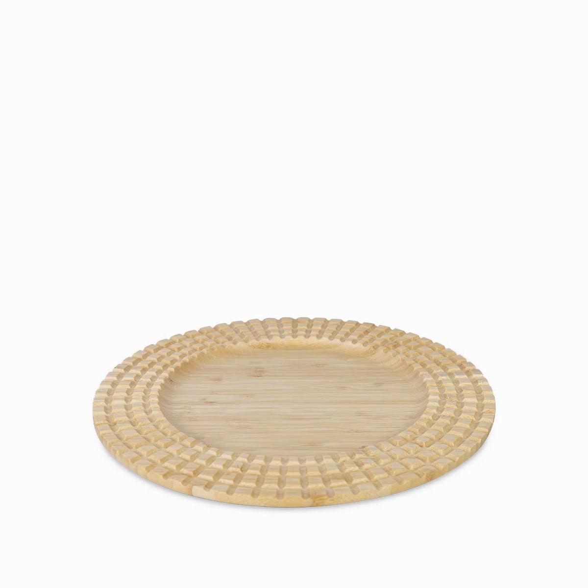 Plato base en bambu cubos 32cm