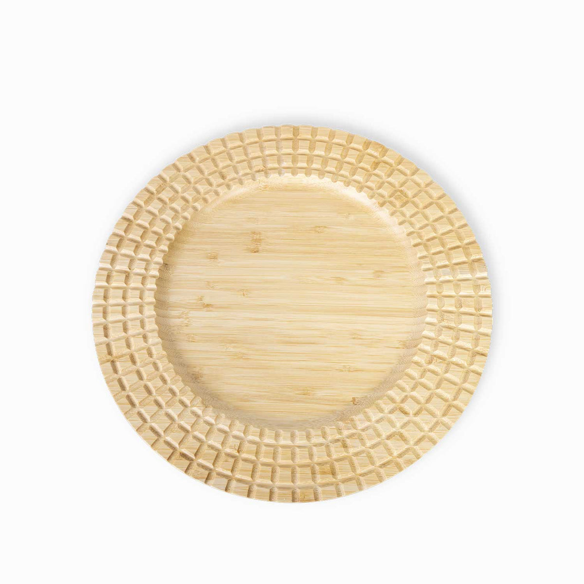 Plato base en bambu cubos 32cm