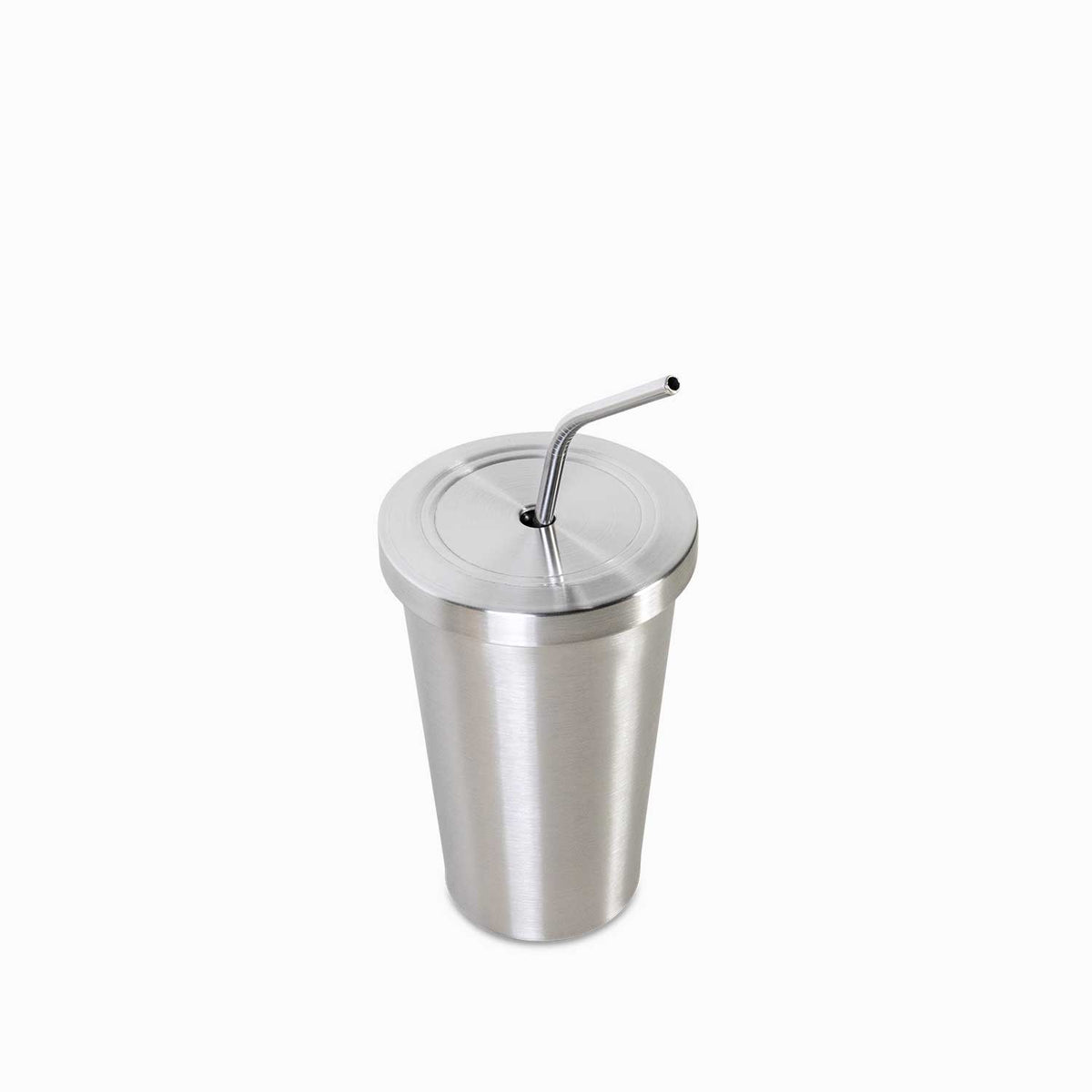 Vaso con pitillo en acero inox 500ml