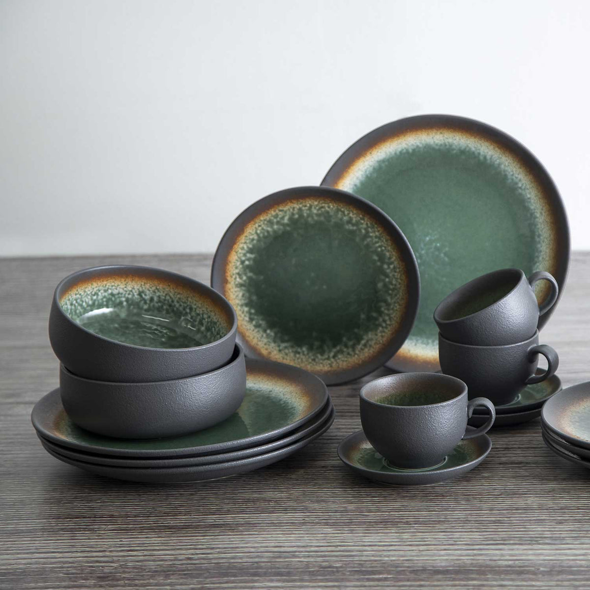 Plato principal jade 25cm setx4