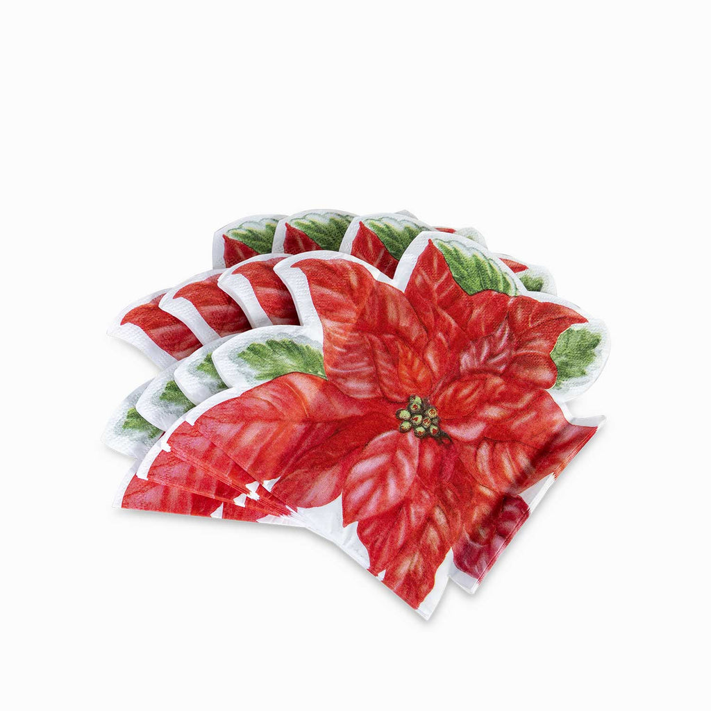 Servilletas flor poinsettia