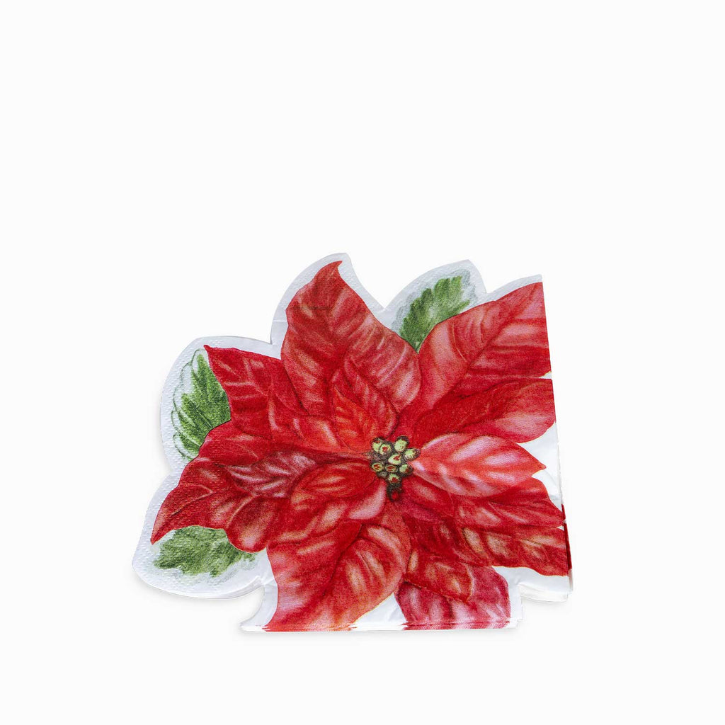 Servilletas flor poinsettia