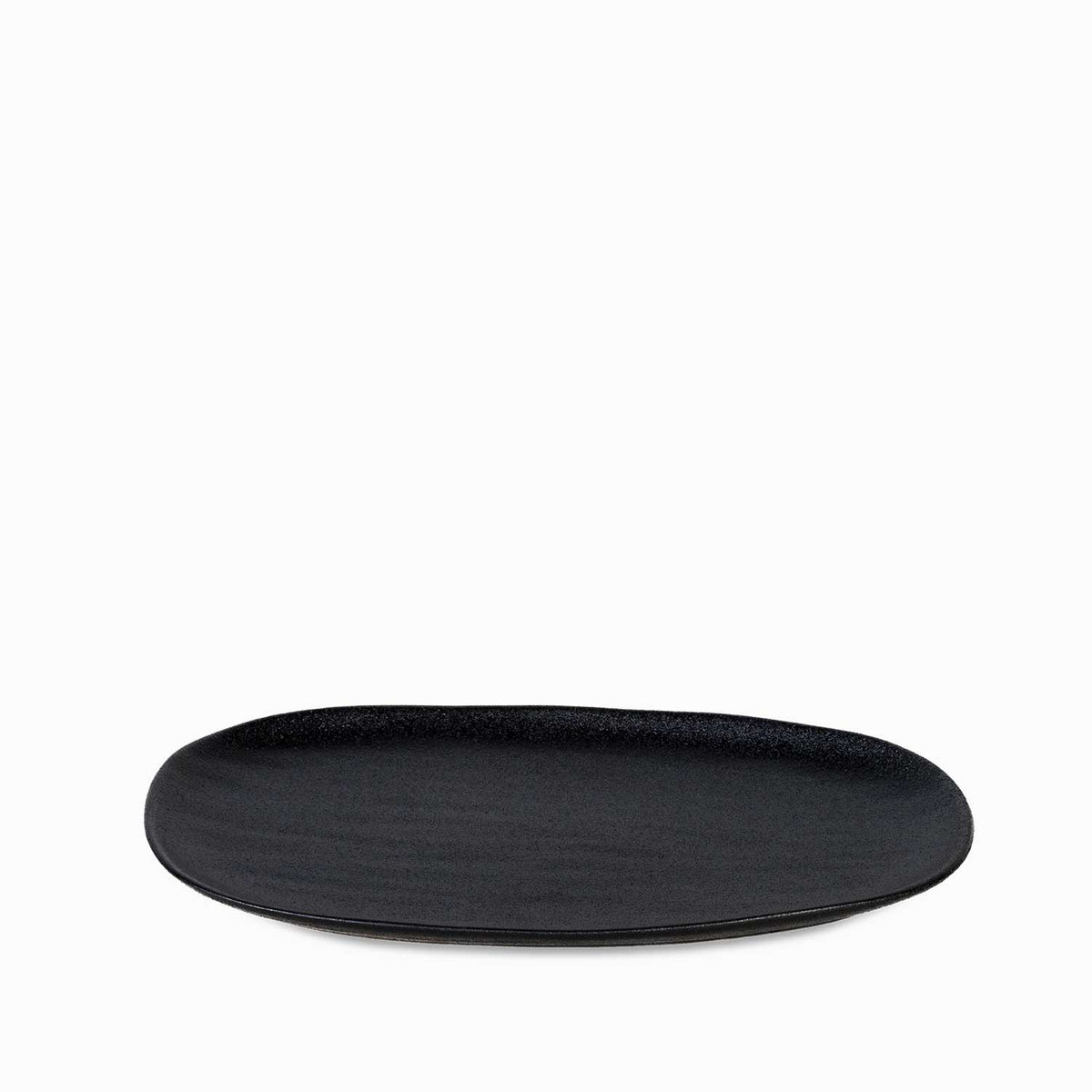 Bandeja oval negro mate 30cm