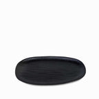 Bandeja oval negro mate 30cm